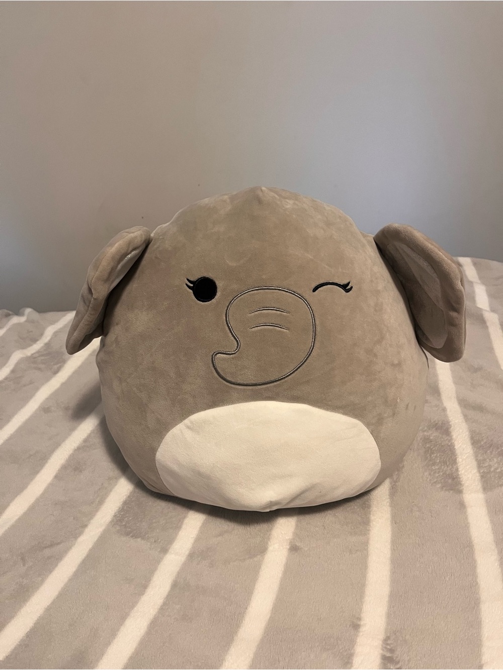 Squishmallows Gray Elephant Plush with Cream Belly